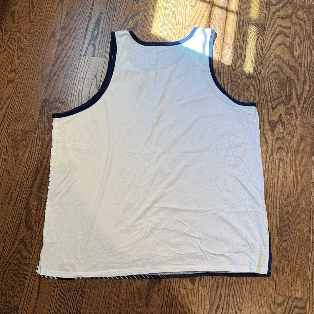Nike White & Navy Gradient Stripe Tank Top - Picture 5 of 5
